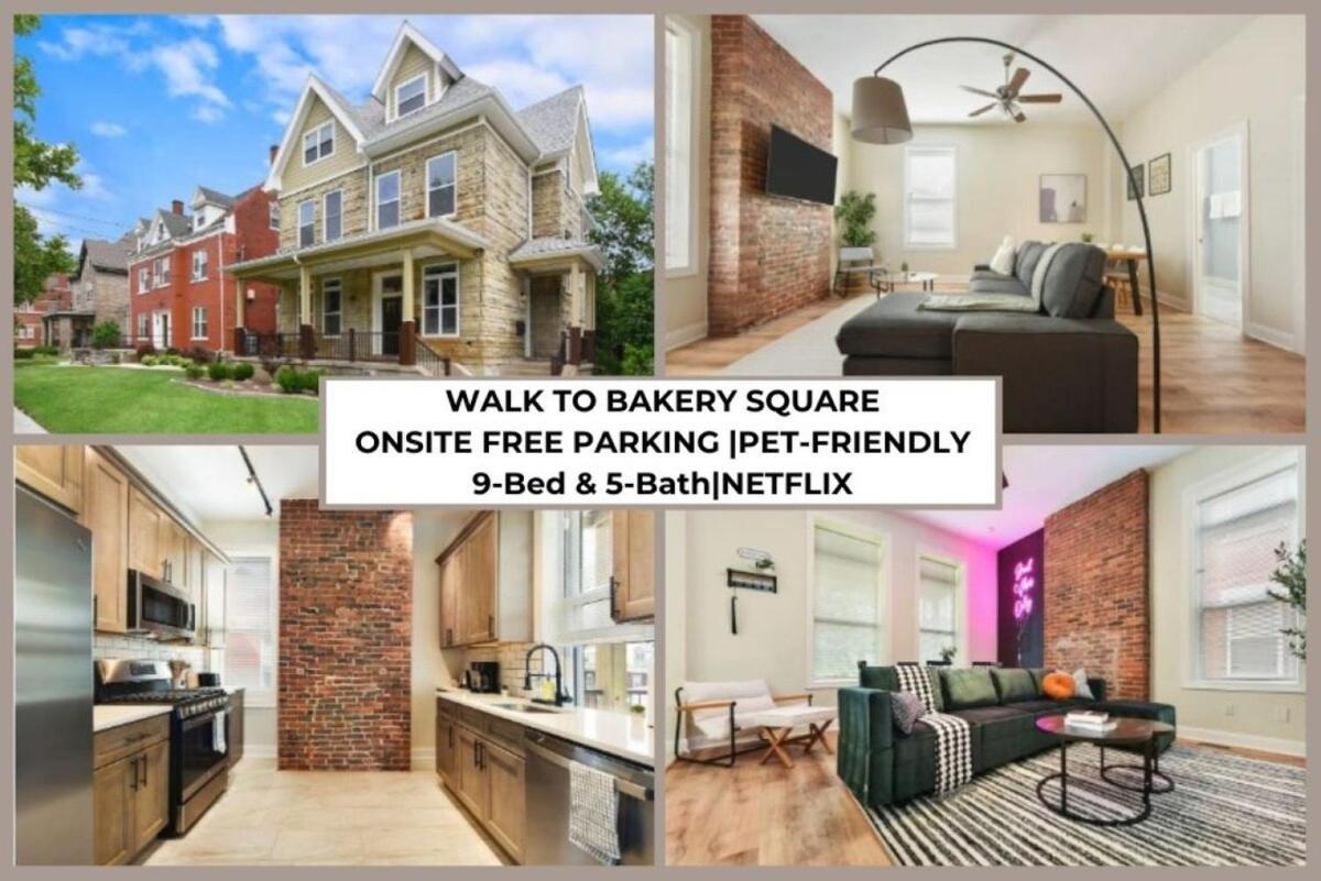 9 Bedroom House With King-Sized Bed Near Bakery Square Pittsburgh Exteriör bild